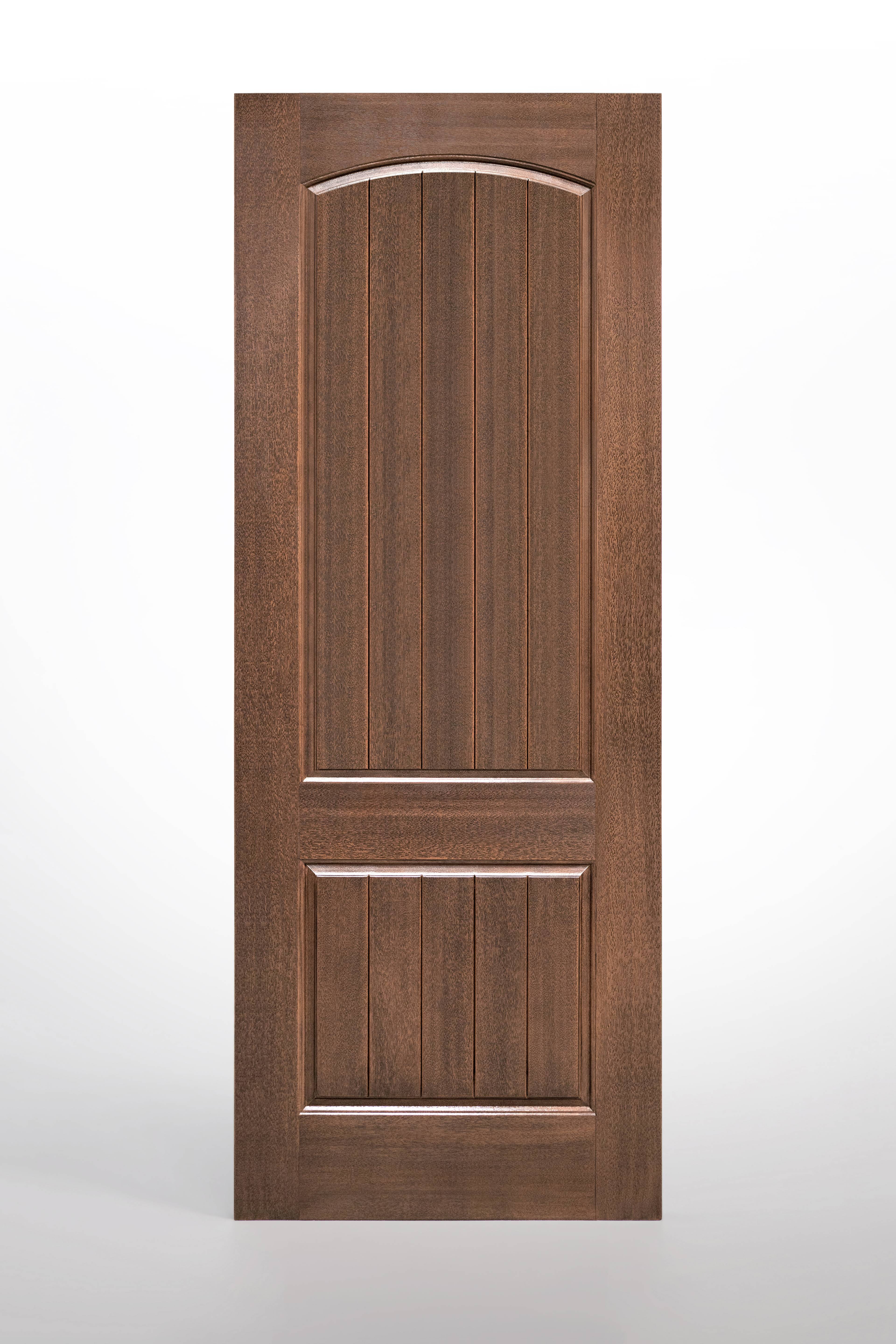 Two Panel Half Curved Top With Planks 8'