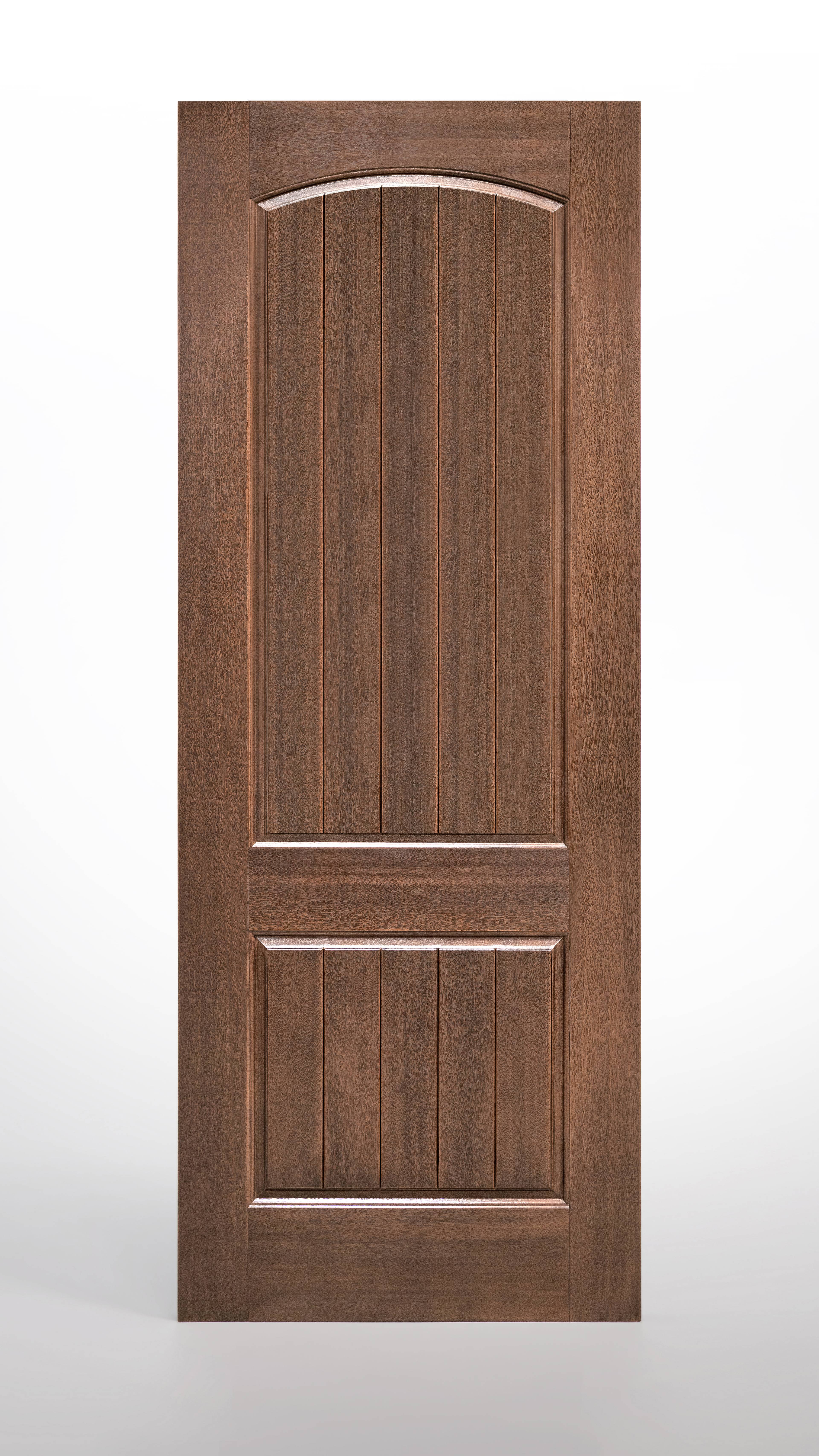 Two Panel Half Curved Top With Planks 8'