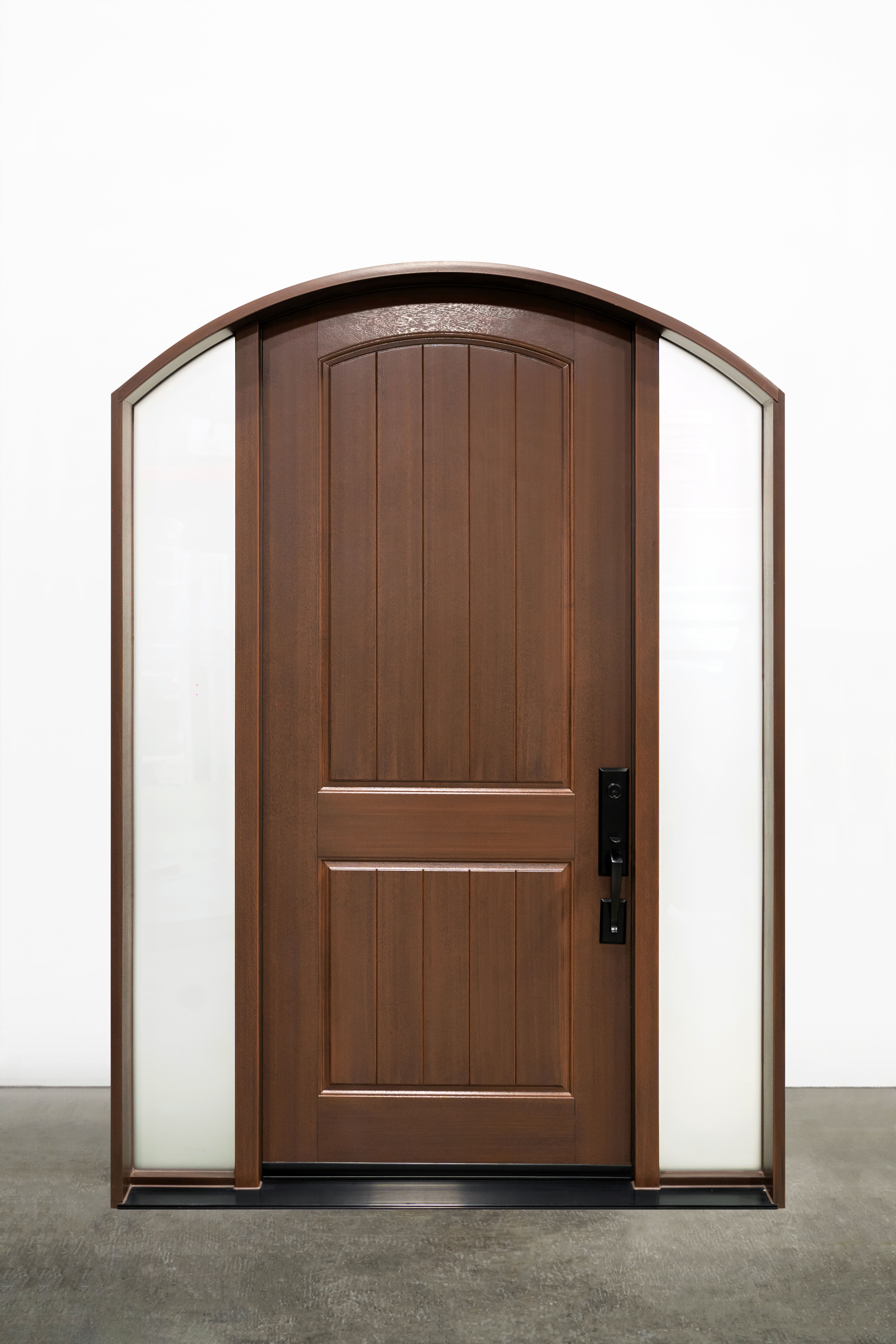 Arched Two Panel Half Curved Top With Plank