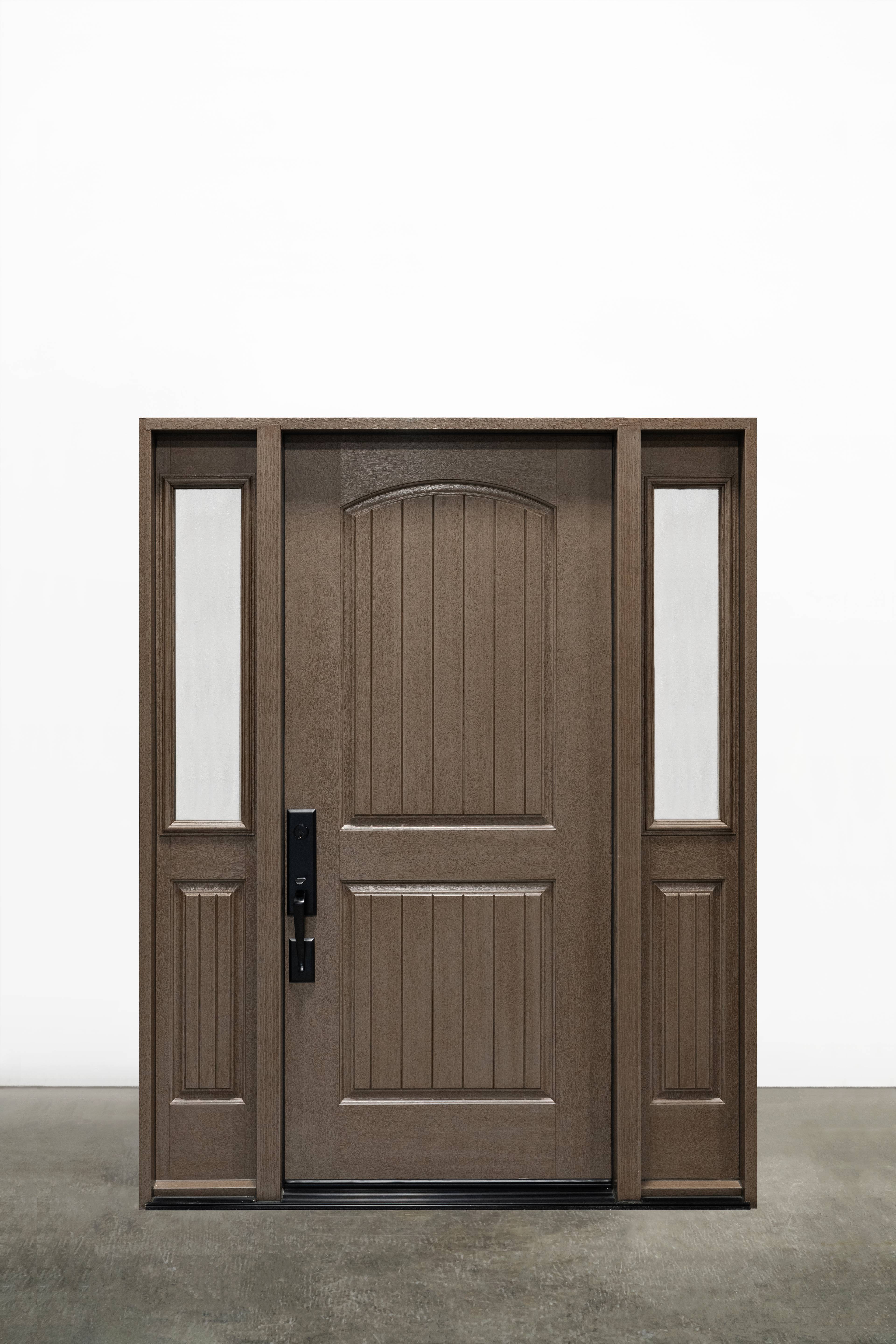 Two Panel Half Curved Top With Planks