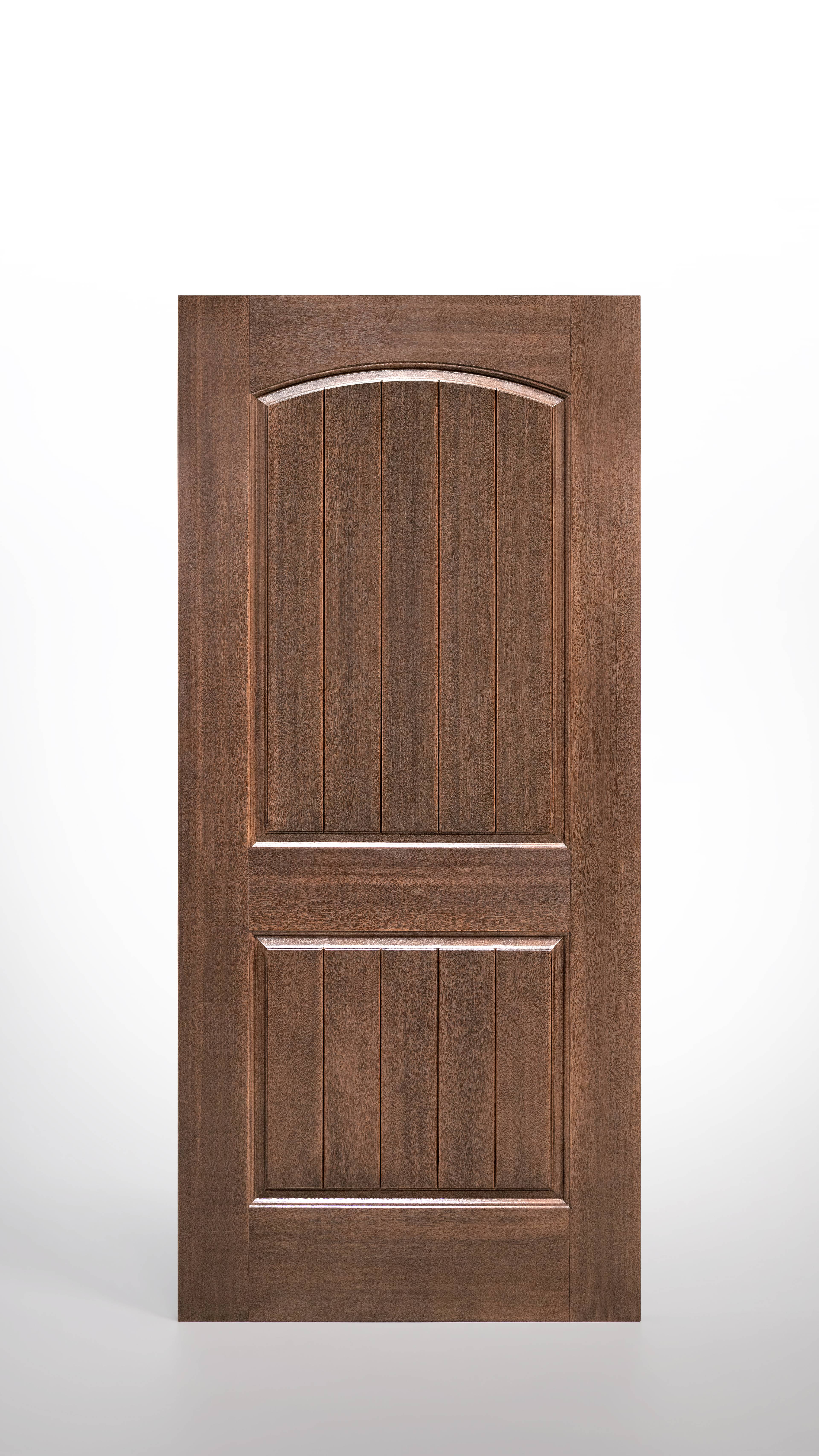 Two Panel Half Curved Top With Planks