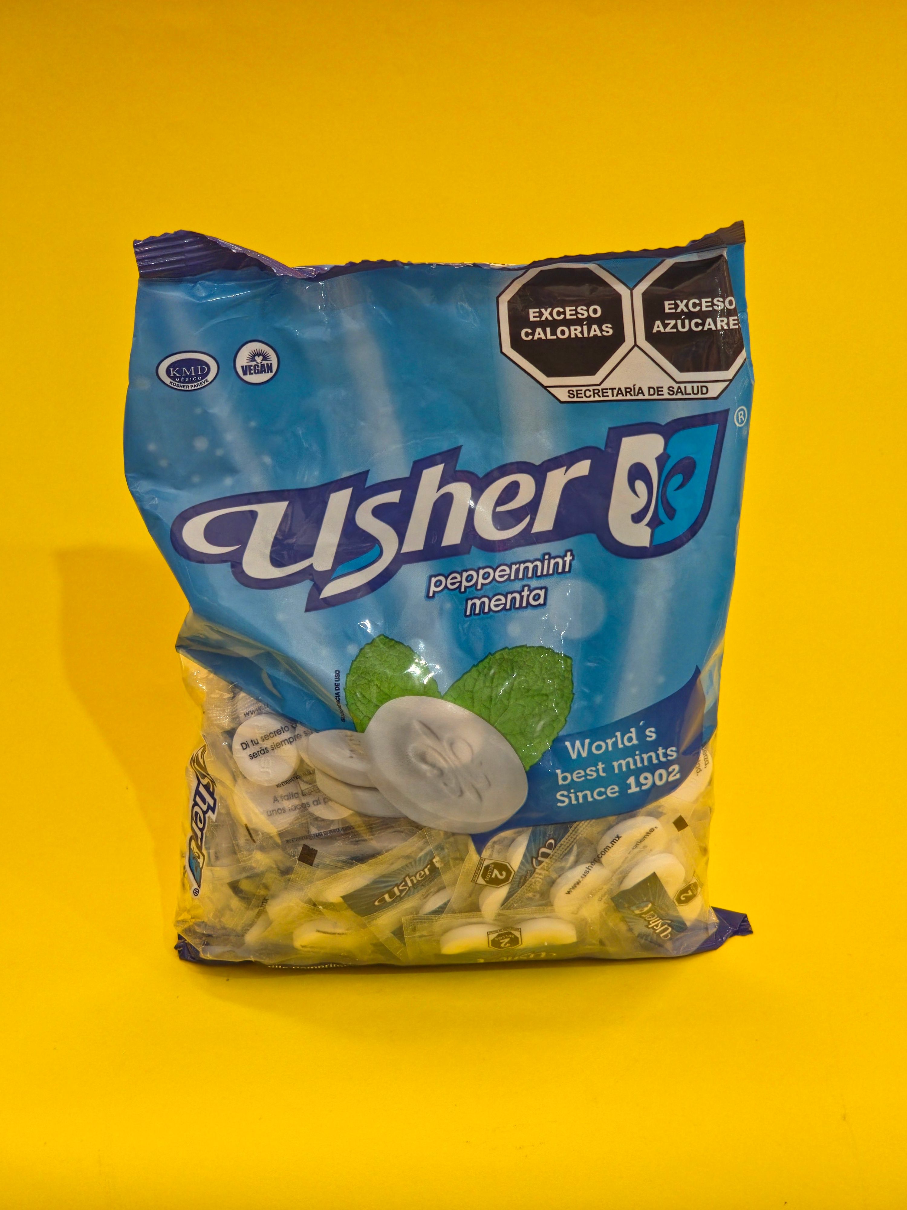 PASTILLAS USHER MENTA 40X100