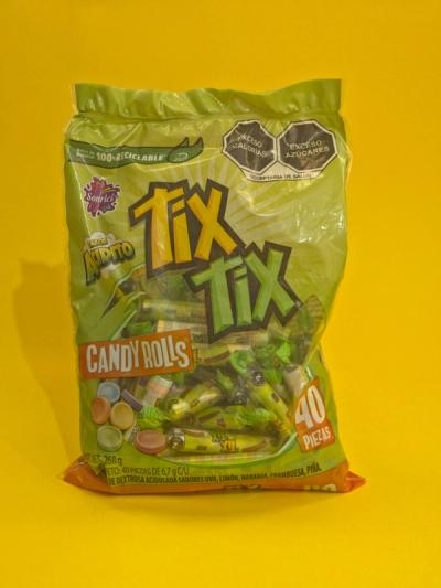 PASTILLA TIX TIX CANDY ROLLS 12X40