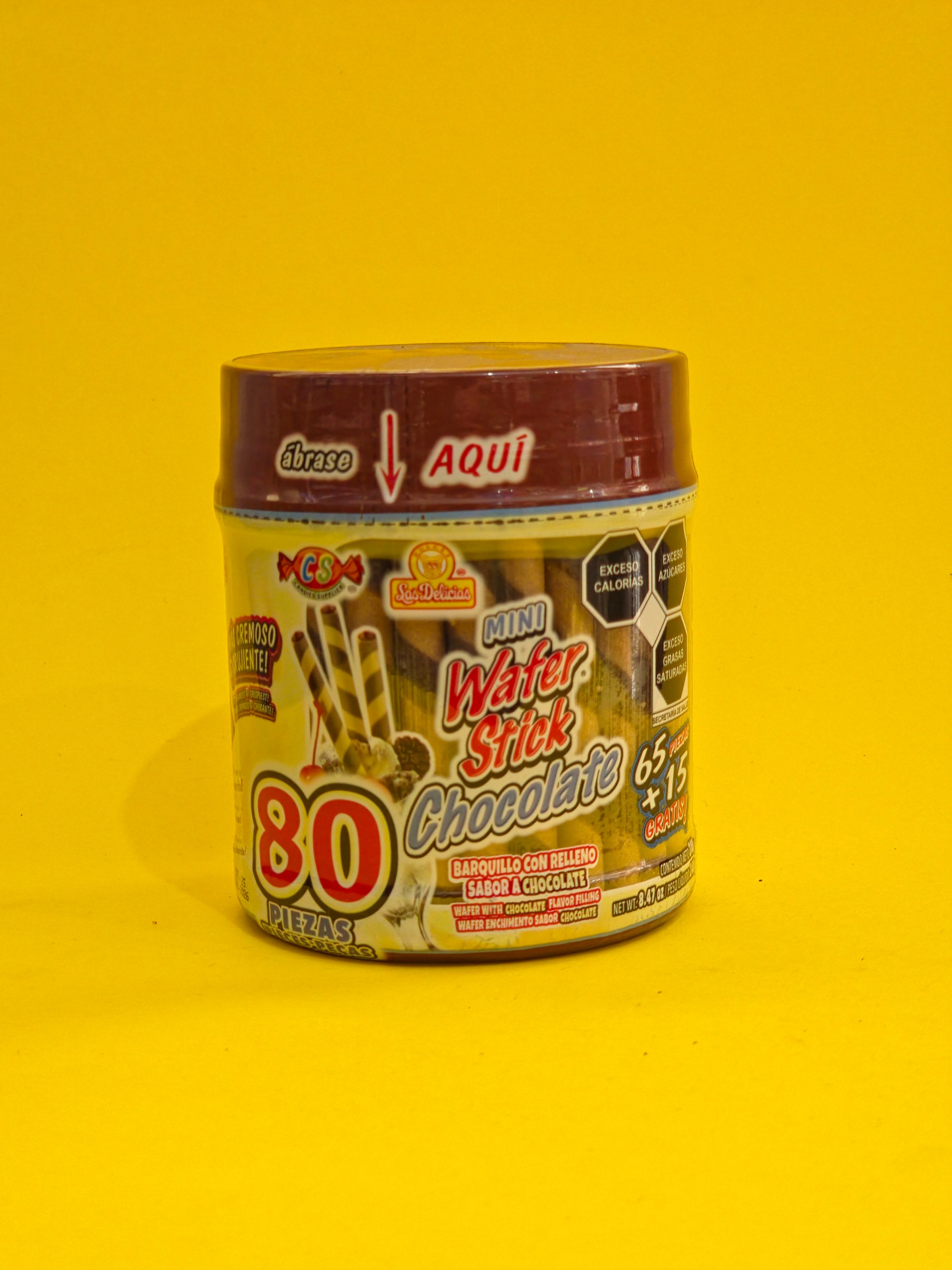 MINI WAFER STICK CHOC. VITRO 24X65+15GRATIS