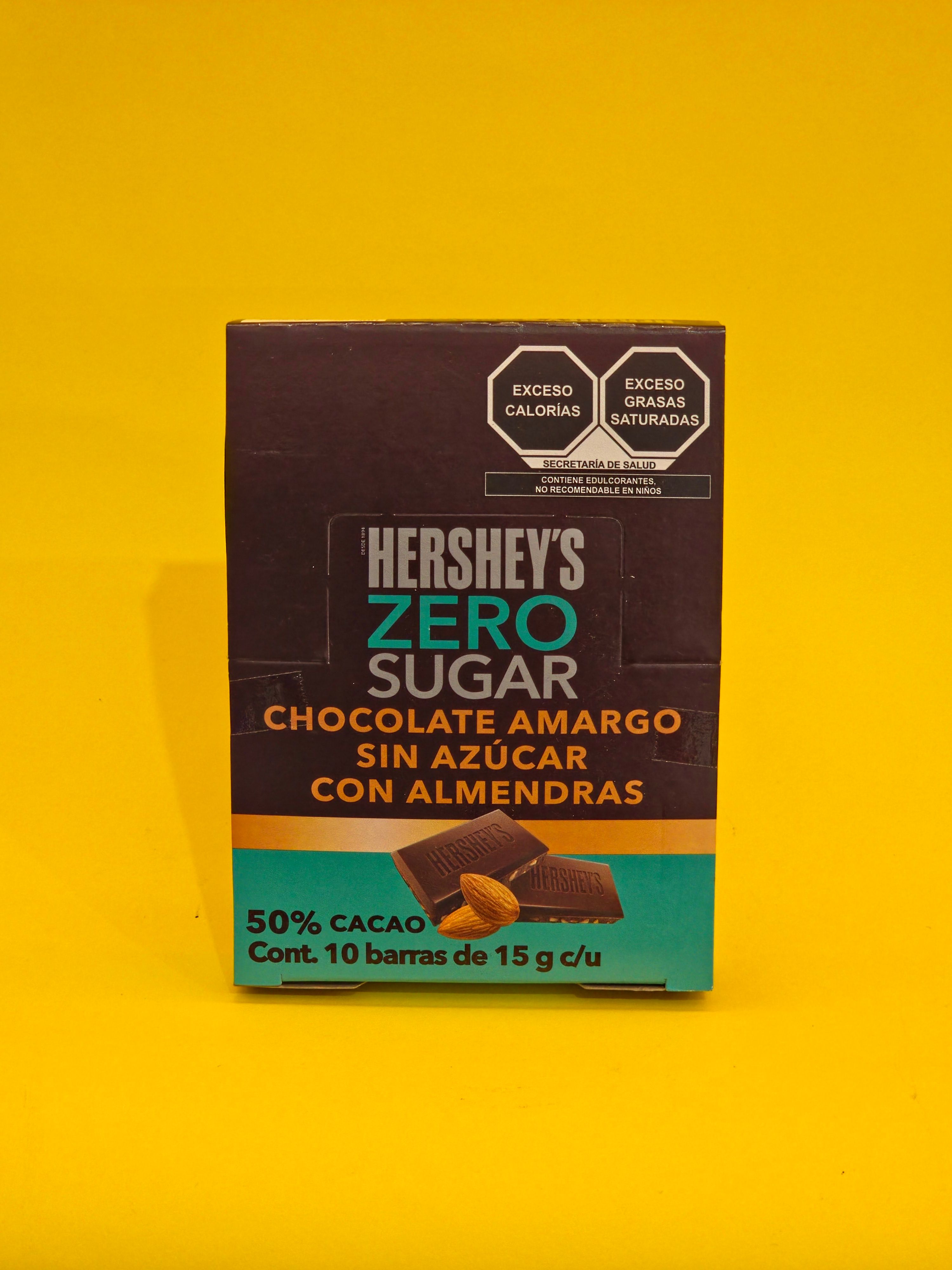 CHOC.HERSHEYS C/ALMENDRA ZERO AZUCAR 6X10