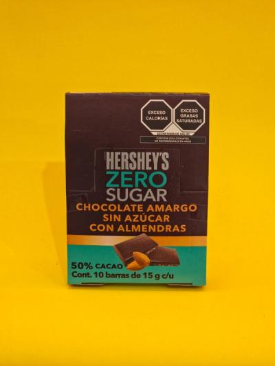 CHOC.HERSHEYS C/ALMENDRA ZERO AZUCAR 6X10