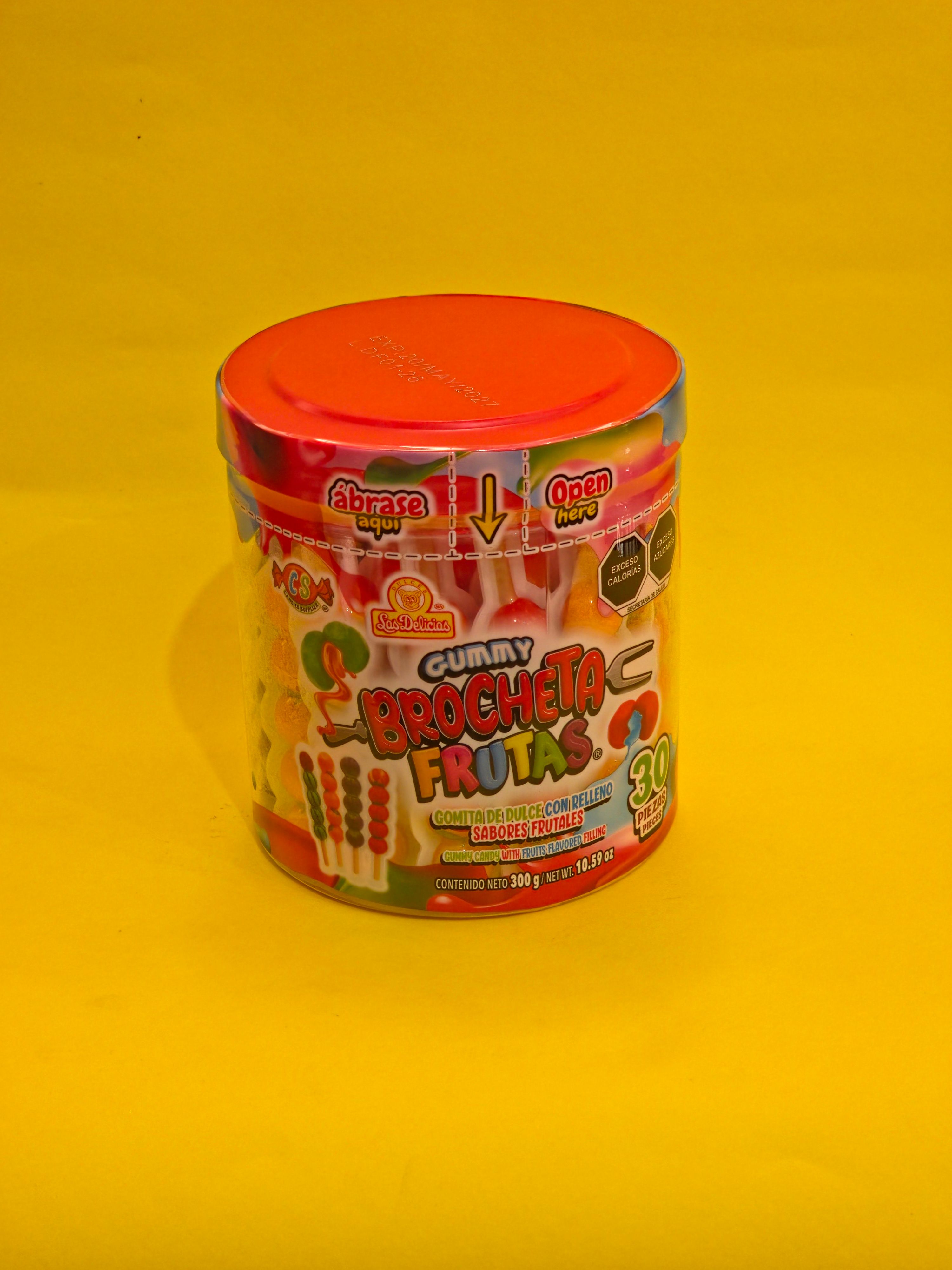 GUMMY BROCHETA FRUTAS VITRO DELICIAS 12X30