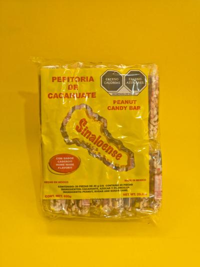 PALANQUETA CACAHUATE GRANDE SINAOLENSE 20X20