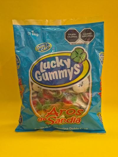 GOMA AROS SANDIA LUCKY GUMMYS 8X1KG
