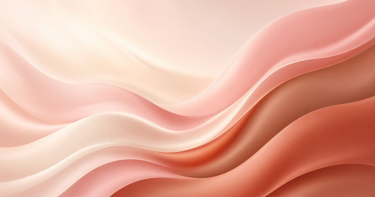 Abstract powdered pink and terracotta waves with cream highlights