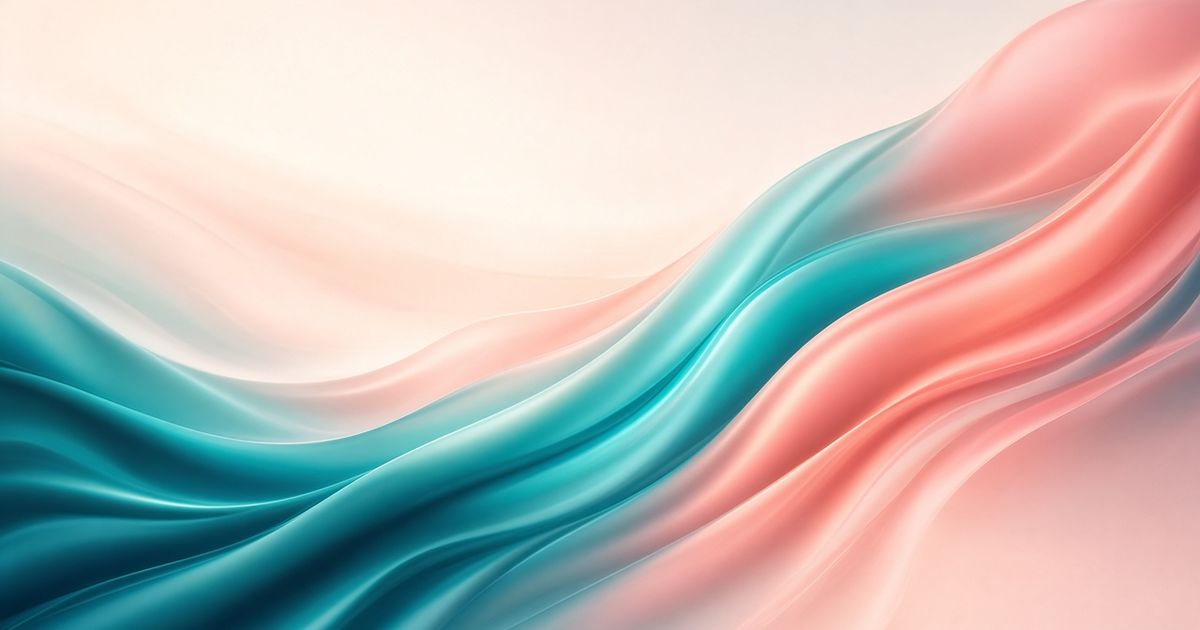 Vagues abstraites turquoise et corail qui s’élèvent comme une courbe de croissance