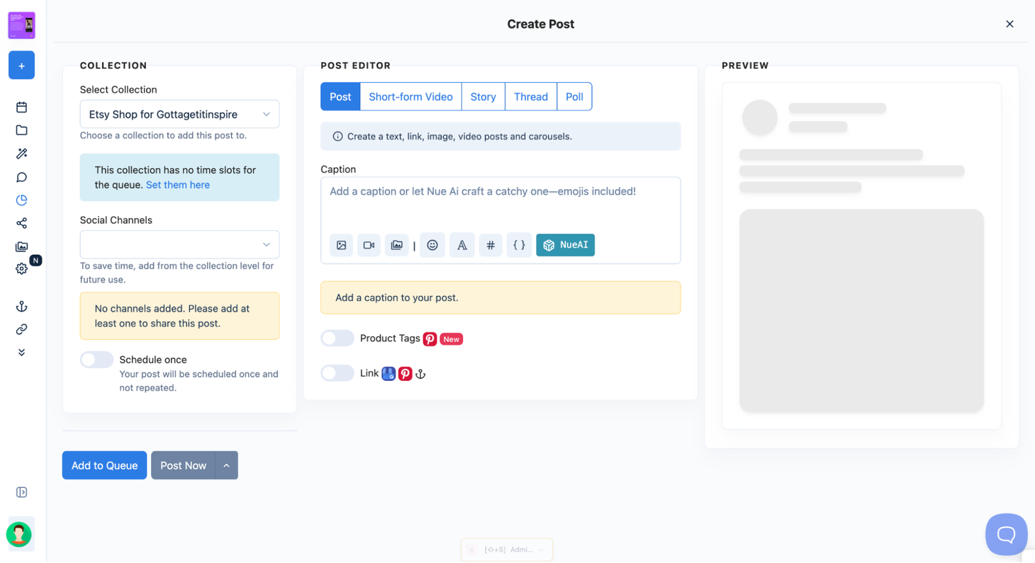Nuelink dashboard