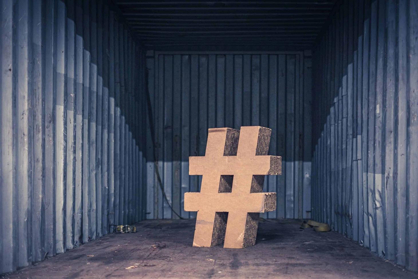 Image showing a hashtag sculpture, showcasing experiential marketing campaigns