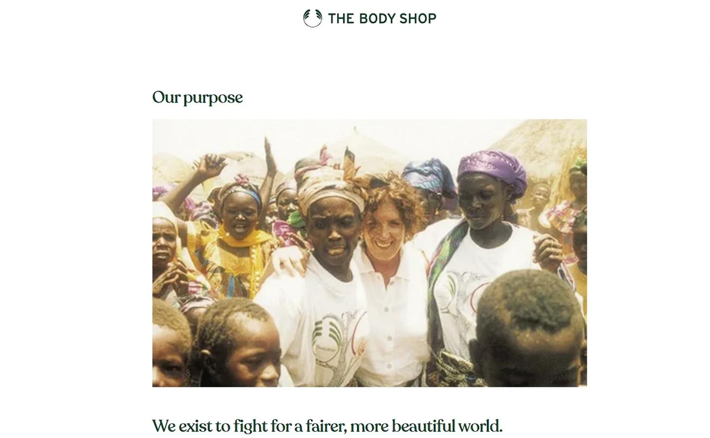 The Body Shop Brand purpose