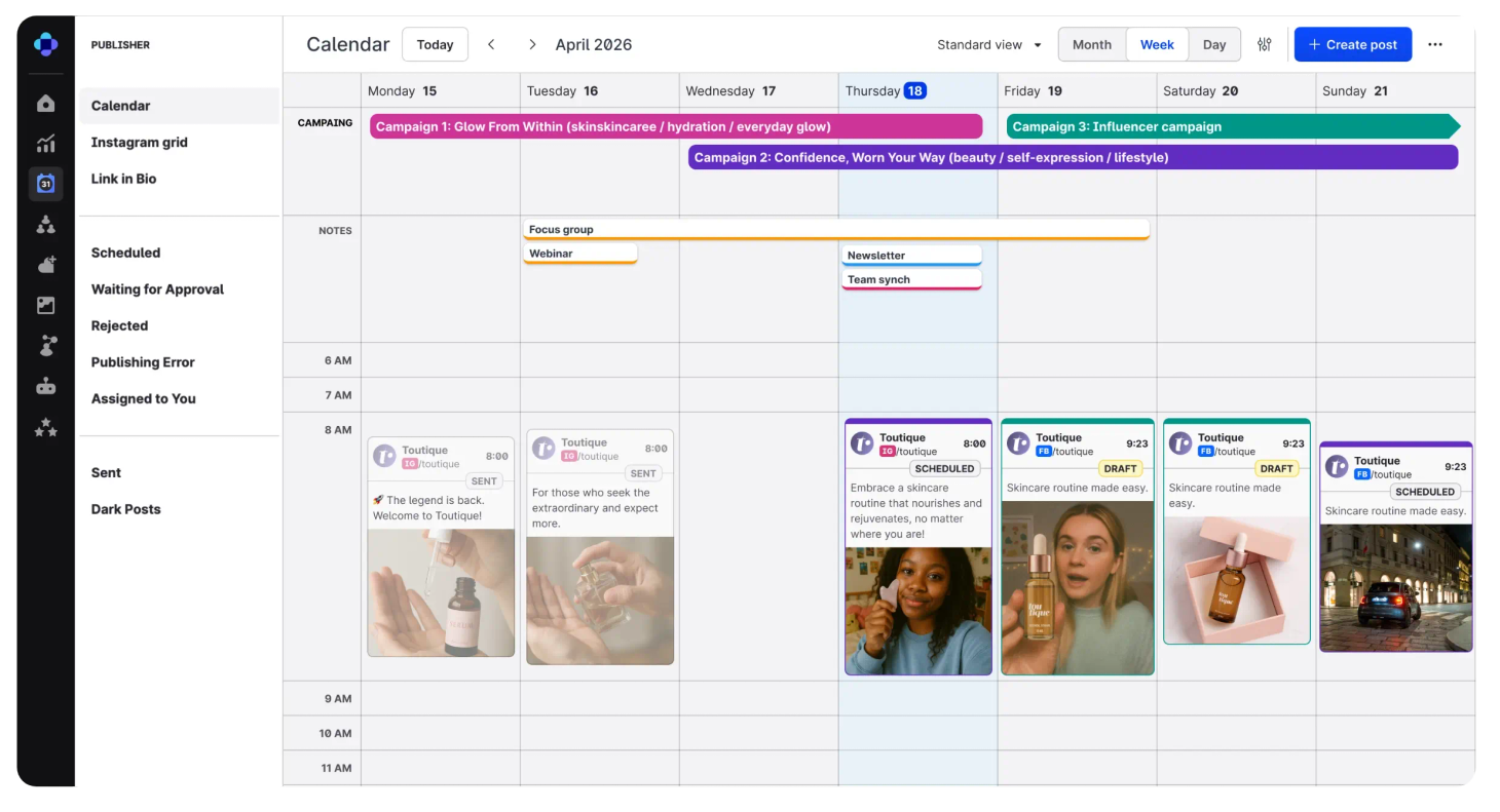 Emplifi analytics dashboard