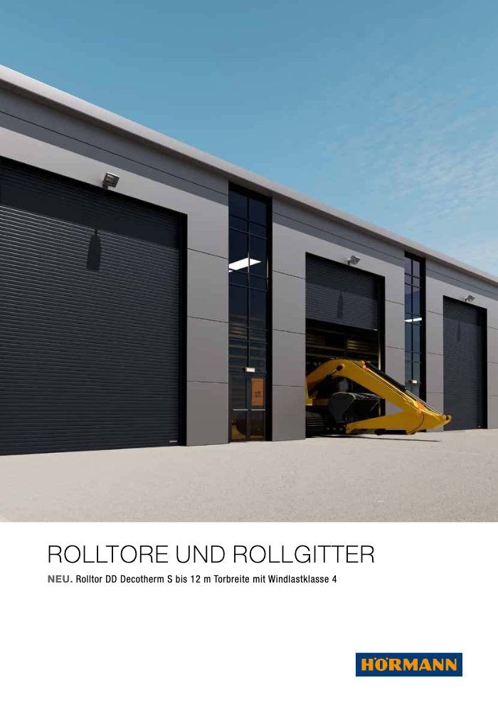 Titelbild des Katalogs Hörmann Rolltore und Rollgitter