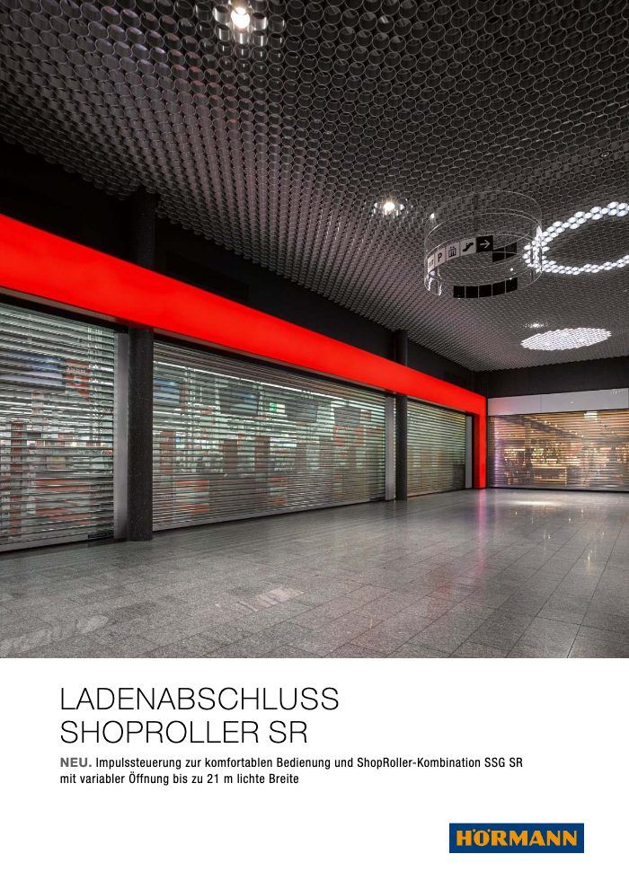 Titelbild des Katalogs Hörmann Ladenabschluss Shoproller