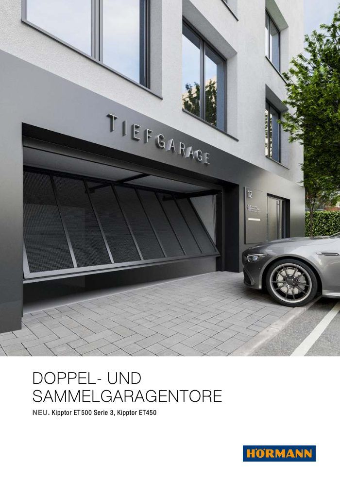 Titelbild des Katalogs Hörmann Doppel und Sammel Garagentore