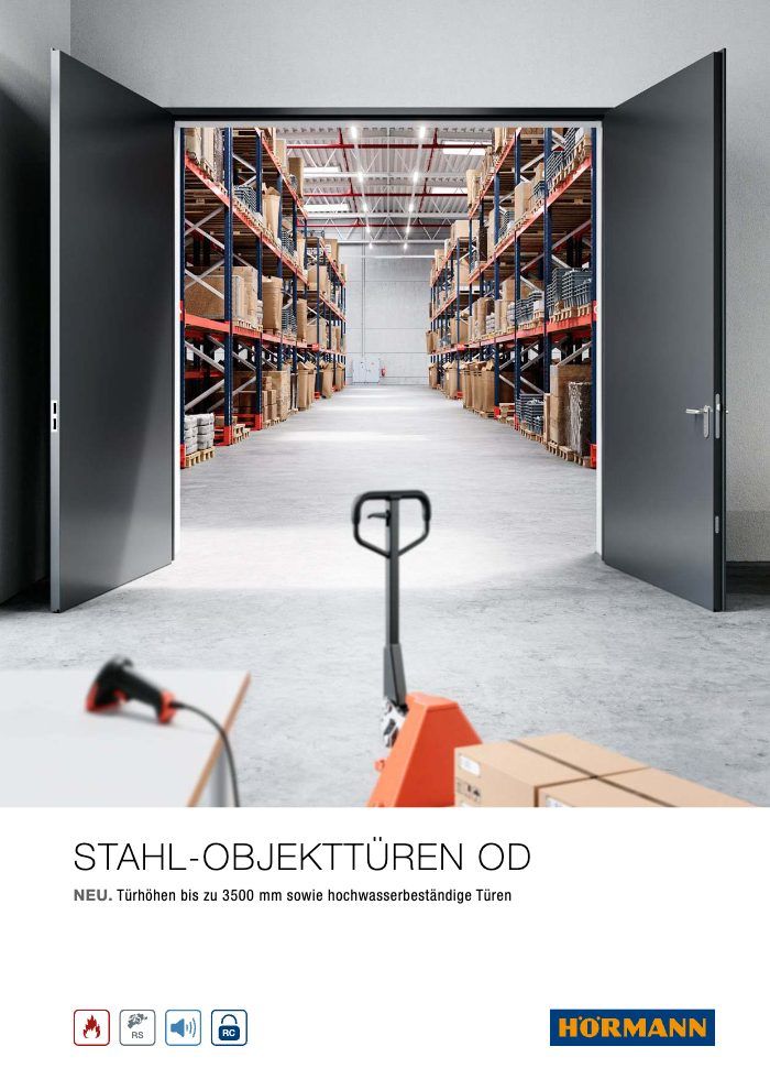 Titelbild des Katalogs Hörmann Stahl Objekttüren OD