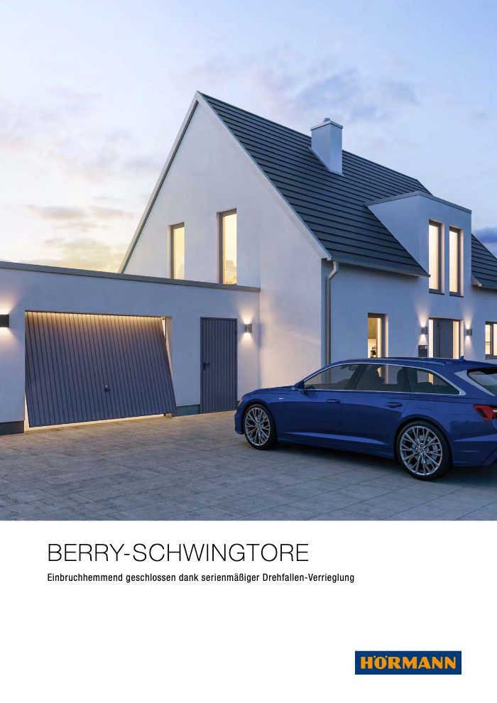 Titelbild des Katalogs Hörmann Berry Schwingtore