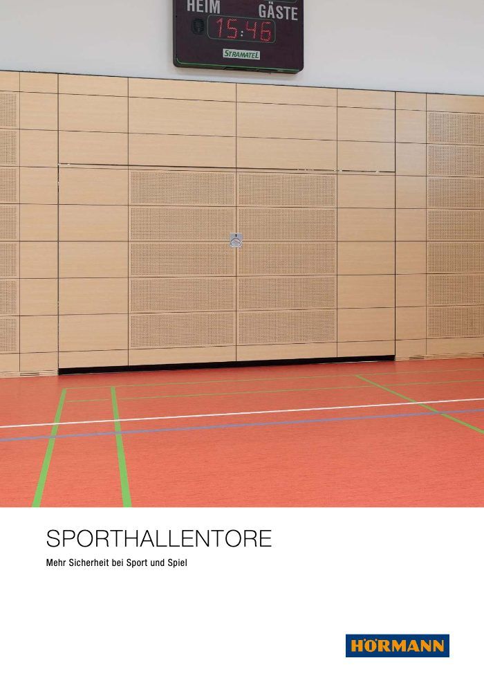 Titelbild des Katalogs Hörmann Sporthallentore
