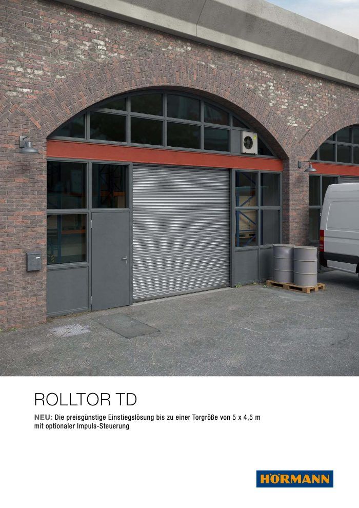 Titelbild des Katalogs Hörmann Rolltor TD