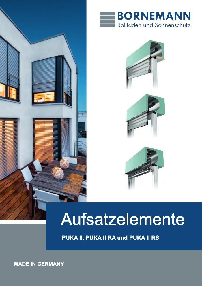 Titelbild des Katalogs Bornemann Aufsatzkasten PUKA II