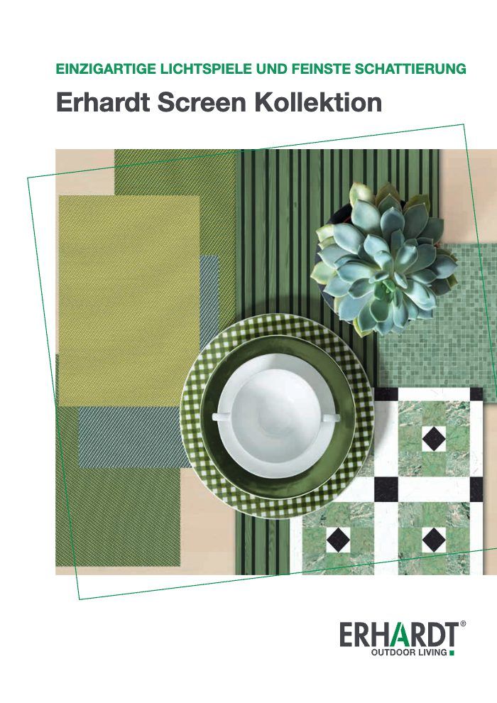 Titelbild des Katalogs Erhardt Markisenstoff Screen