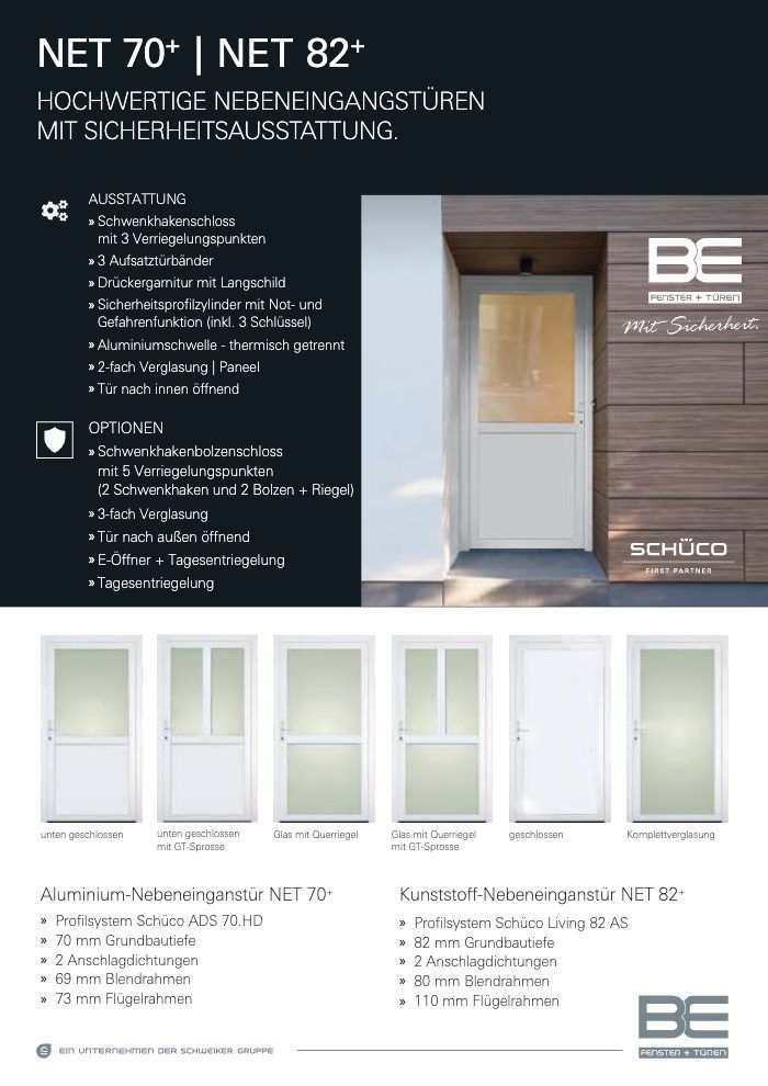 Titelbild des Katalogs Schüco Nebentür ADS 70 Living 82 AD