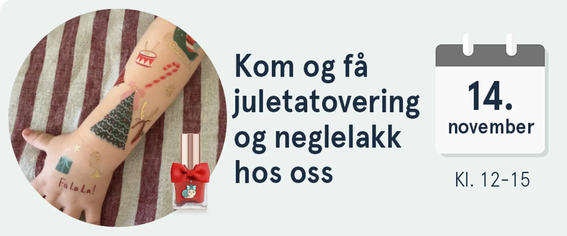 Kom og lek med borrelåspels hos oss lørdag 30. mai, kl. 12-15. Illustrasjon