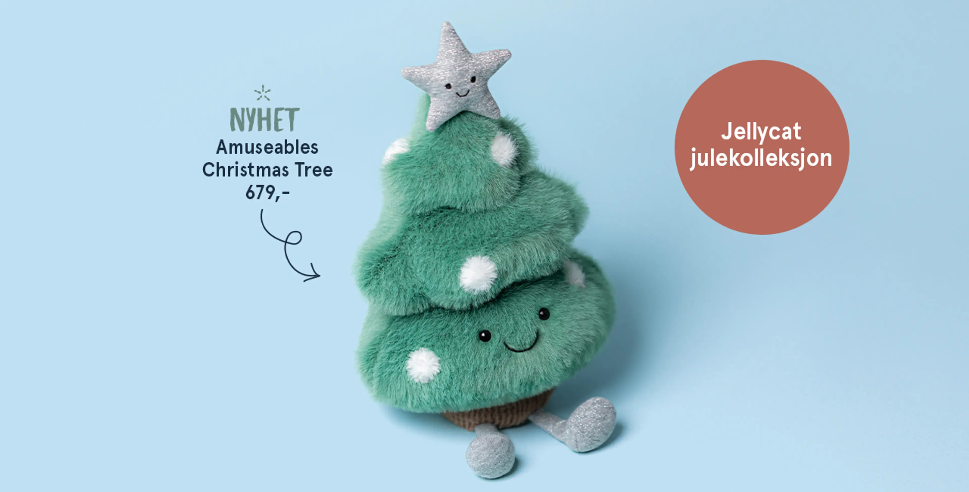 Jellycat julekolleksjon. Fotografi av Amuseables Christmas Tree - nyhet!