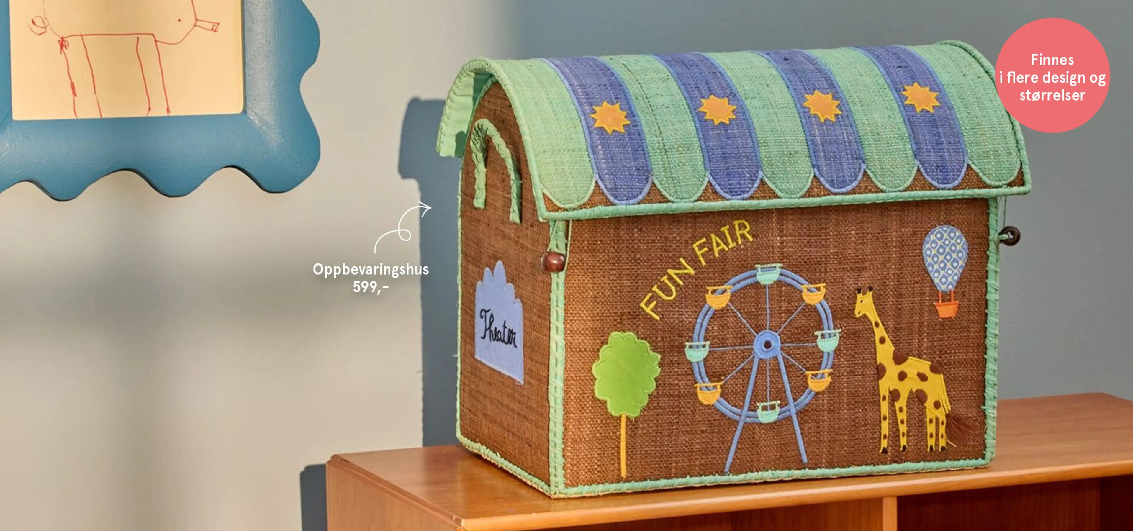 Fotografi av oppbevaringshus fra Rice. Finnes i flere design og størrelser.