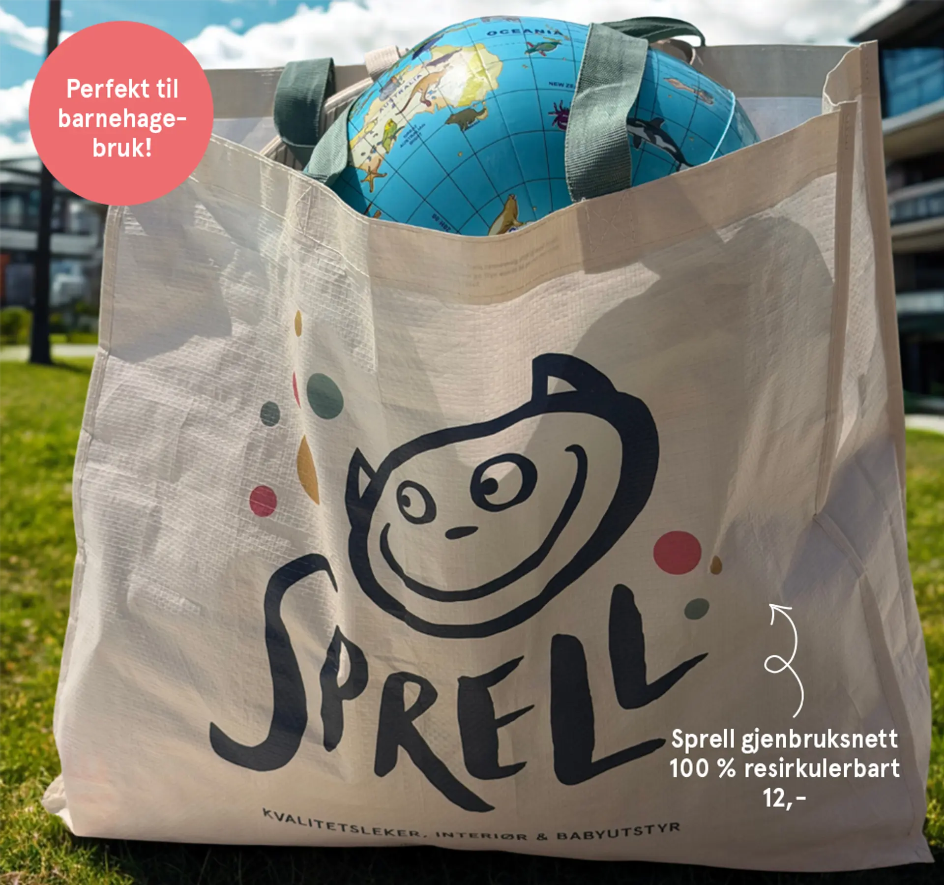 Fotografi av Sprell gjenbruksnett - perfekt til barnehagebruk!