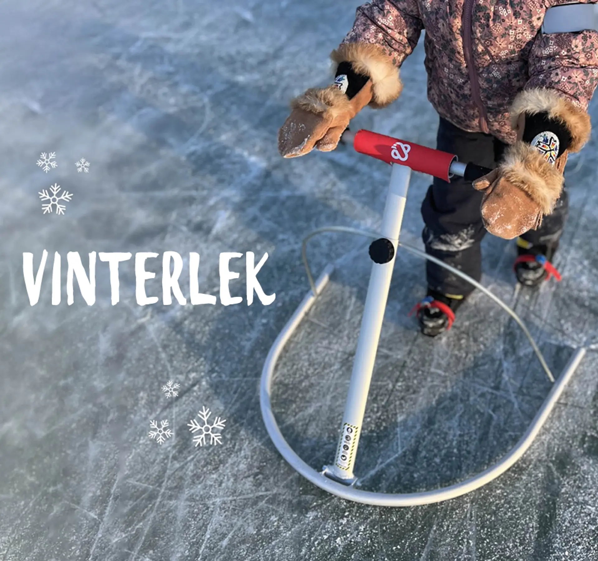 Vinterlek. Fotografi av barn med skøytestøtte - bestselger!