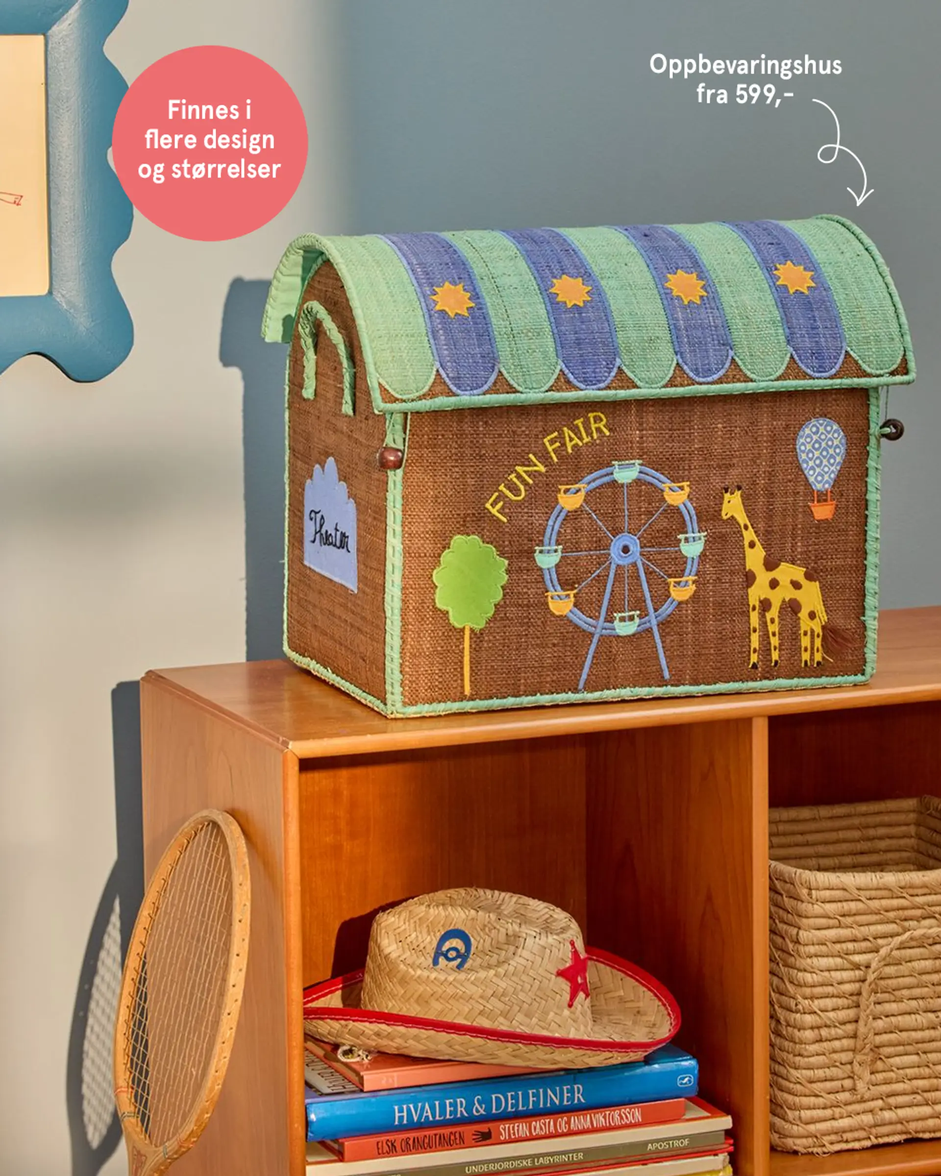 Fotografi av oppbevaringshus fra Rice. Finnes i flere design og størrelser.