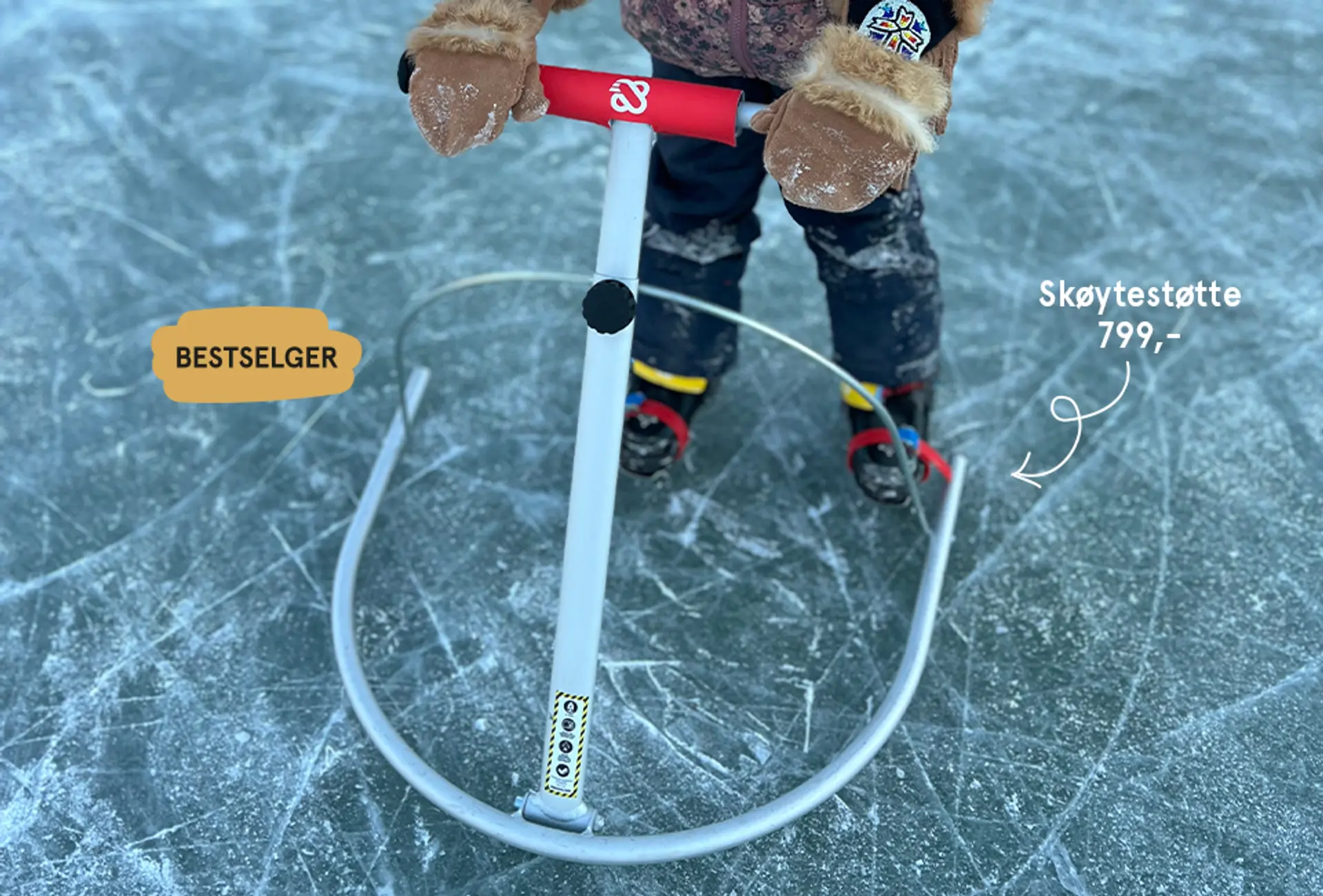 Fotografi av barn på skøyter med en skøtestøtte - bestselger!