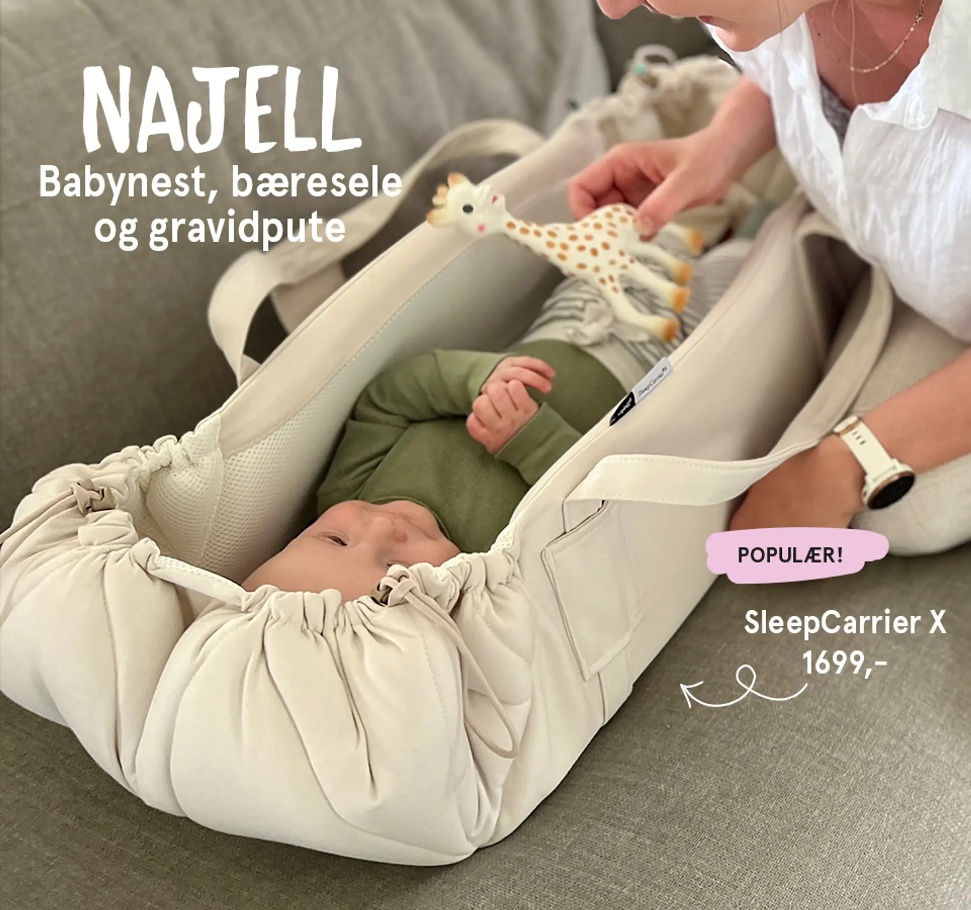 Håndplukkede skatter til dåp og navnefest. Fotografi av @Jorunnrogde av en baby som koser med Jellycat bamse.