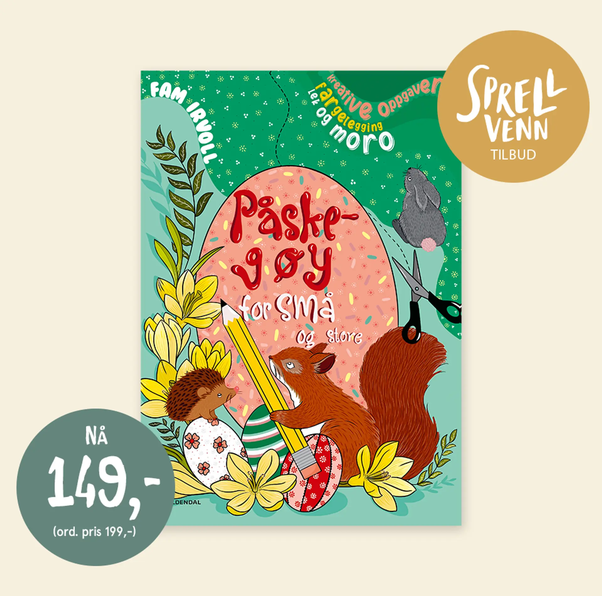 Sprellvenntilbud! Bok: Gjett hvor glad jeg er i deg. NÅ 119kr. Illustrasjon.