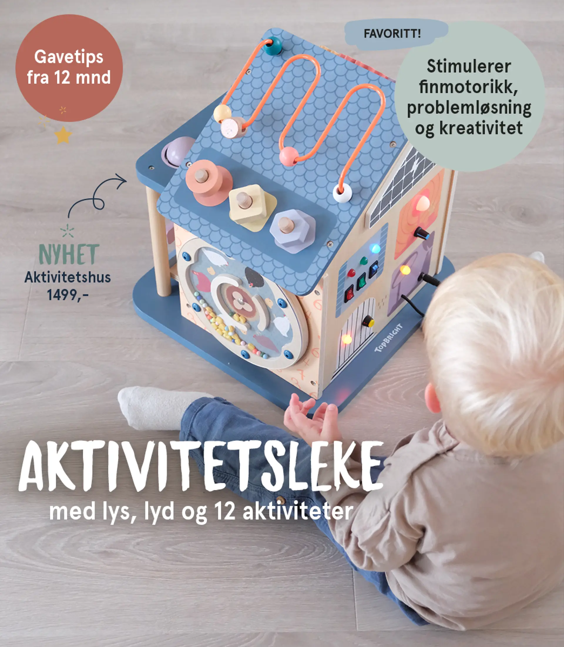 Våre beste gavetips! Fotografi av slede med julegaver fra Sprell.