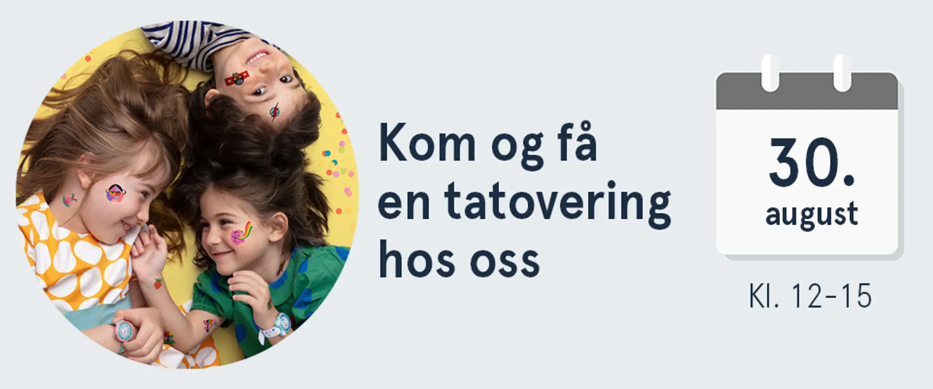Kom og få en tatovering hos oss. Lørdag 1. februar, kl. 12-15