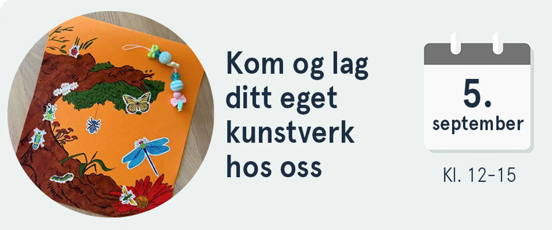 Kom og lek med borrelåspels hos oss lørdag 30. mai, kl. 12-15. Illustrasjon
