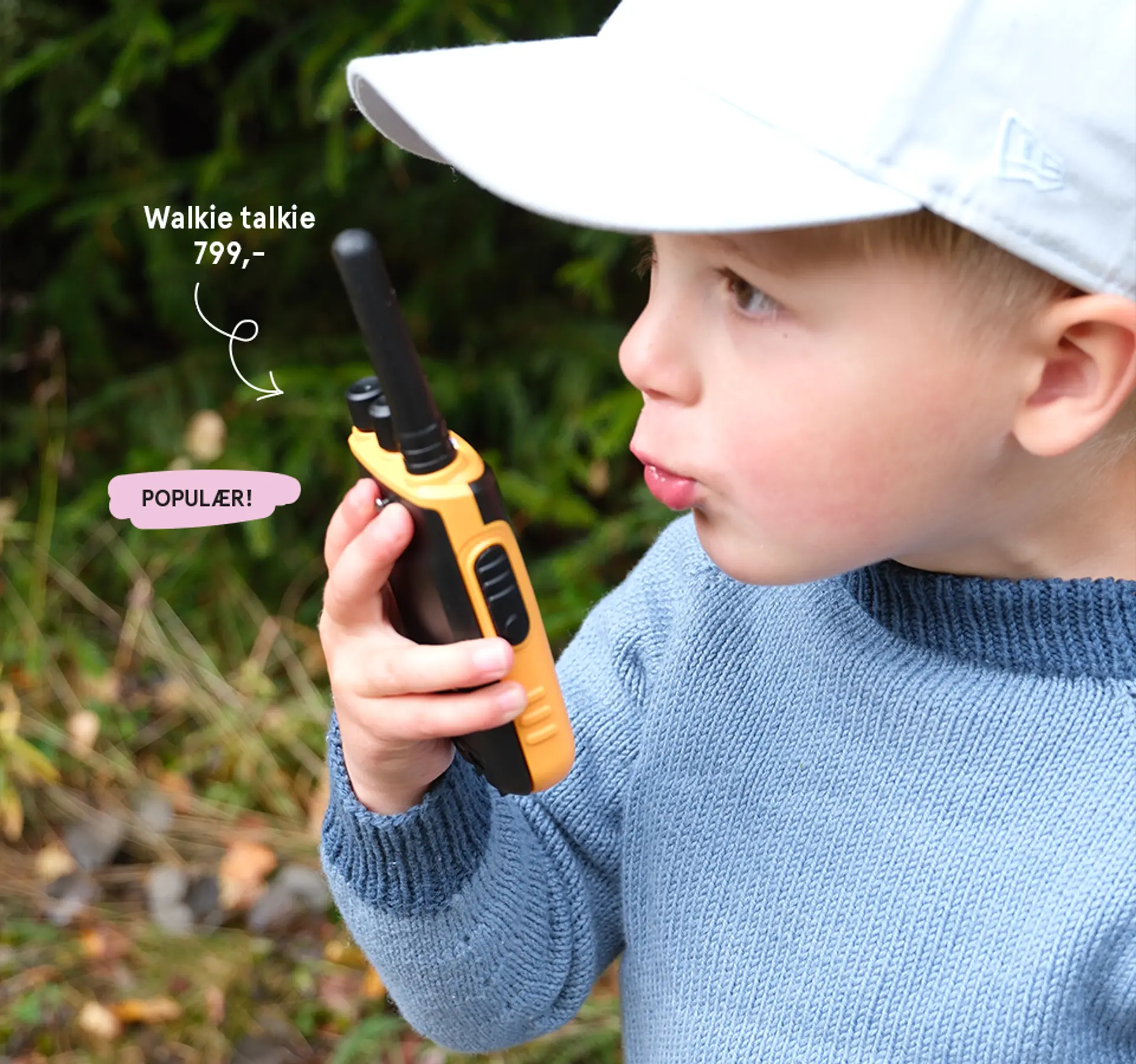 Fotografi av barn som leker med walkie talkie - favoritt!
