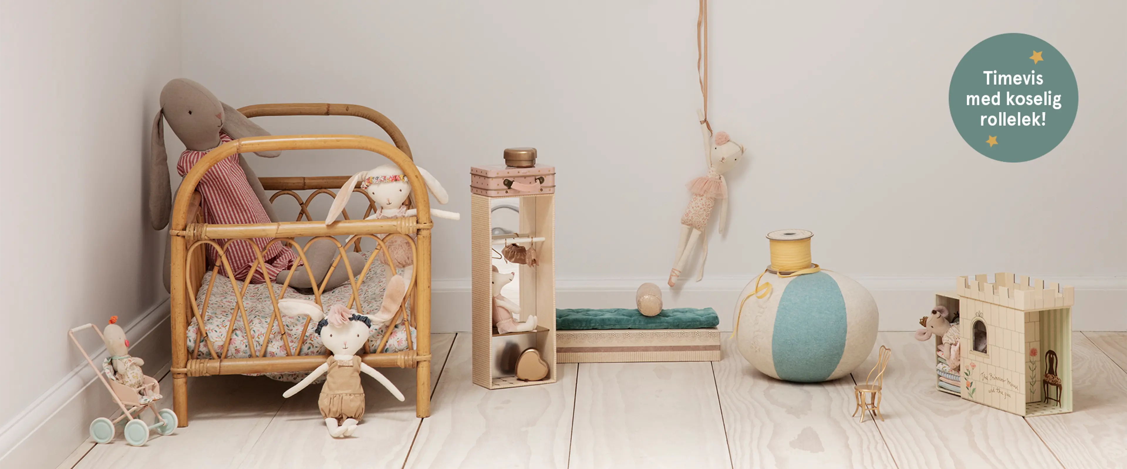 Fotografi av Maileg dukker. Timevis med koselig rollelek!