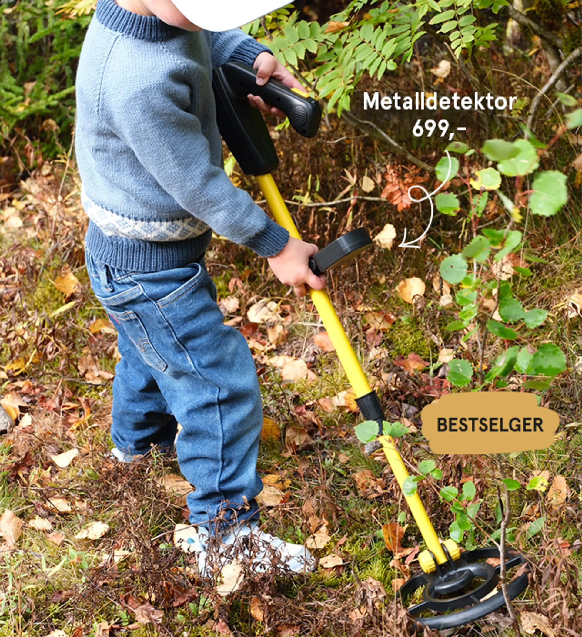 Fotografi av barn som leker med metalldetektor - bestselger!