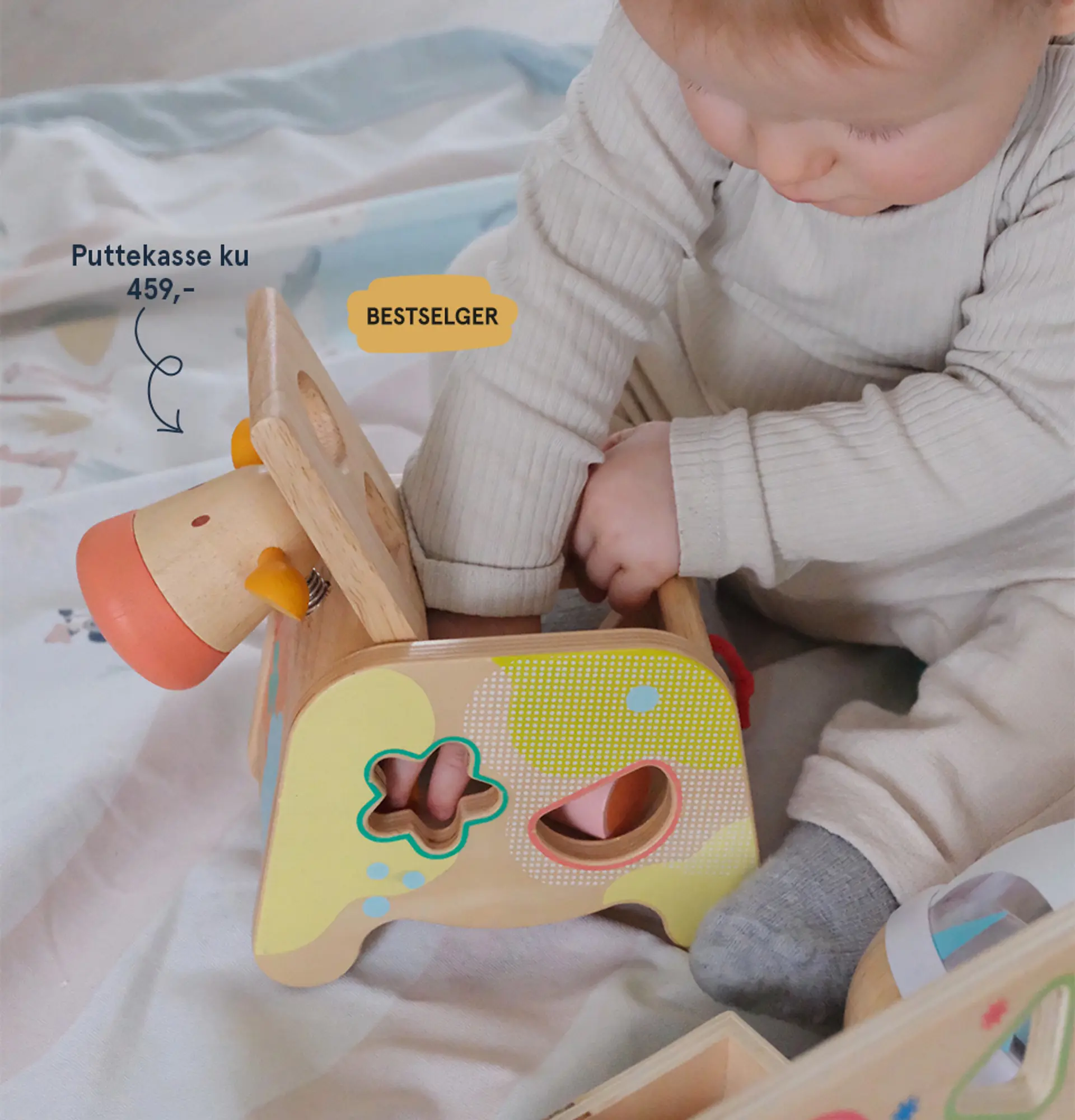 Fotografi av barn som leker med puttekasse ku - bestselger!