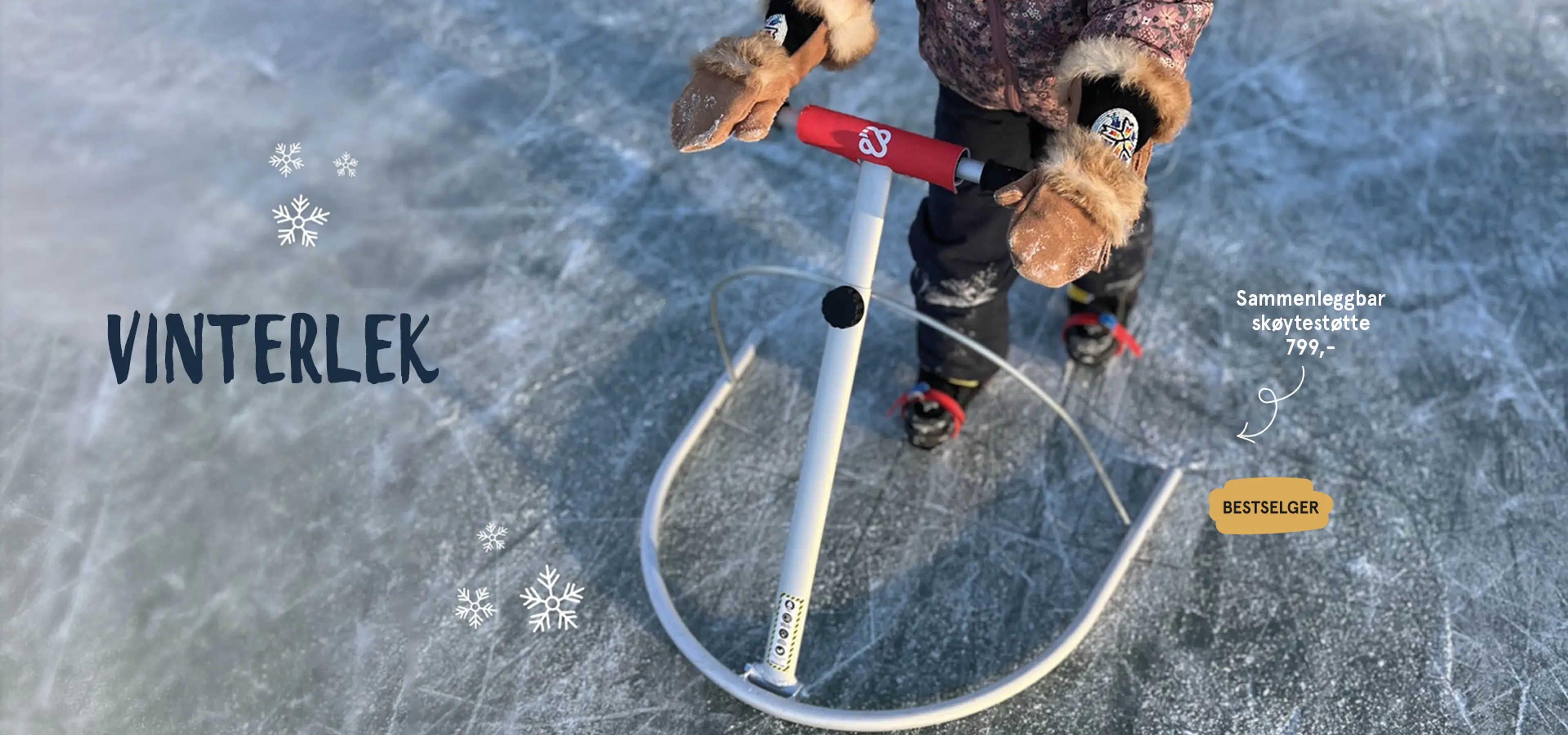 Vinterlek. Fotografi av barn med skøytestøtte - bestselger!