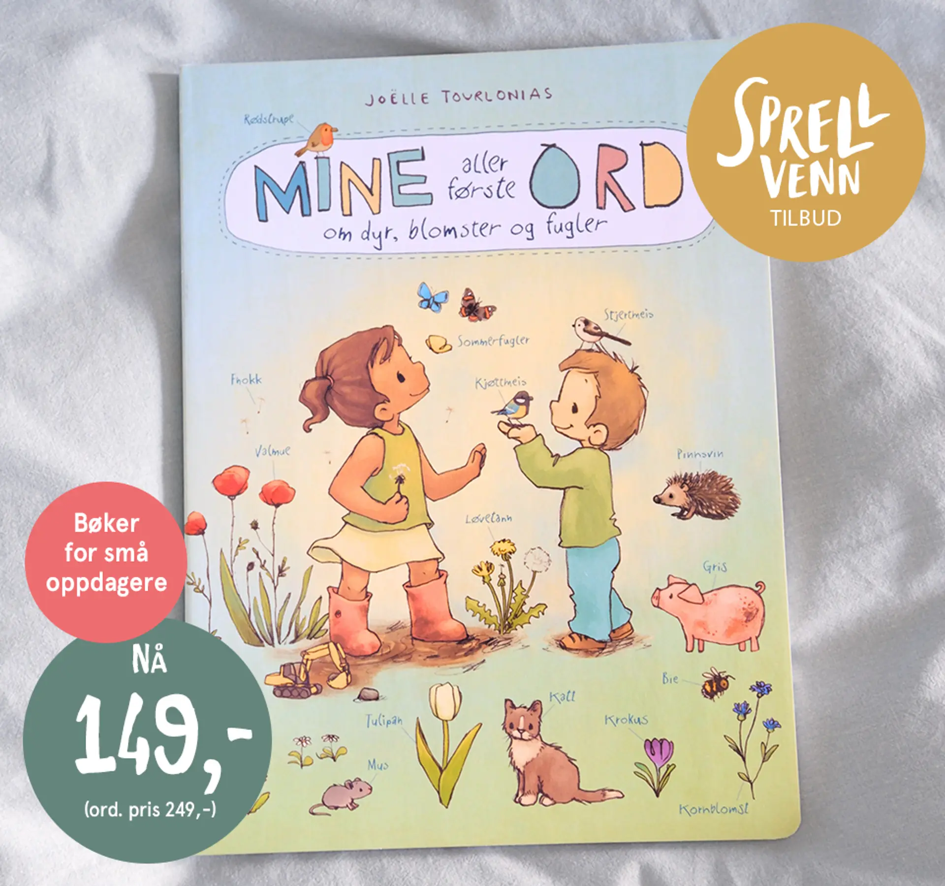 Sprellvenntilbud! Bok: Jeg er glad i deg alltid. NÅ 149kr. Illustrasjon.