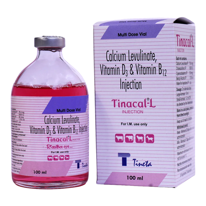 calcium levulinate with vitamin d3 vitamin b12 injection Tinacal L – Cattle Supplement Cyanocobalamin injection