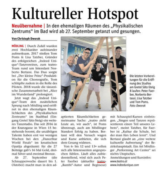 Foto zum Beitrag „INDEED UNIQUE in der NÖN“