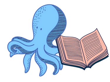 Octopus with a book